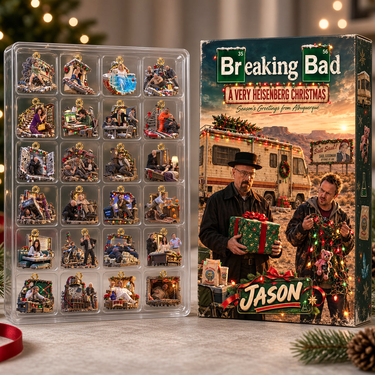 "Holiday Cheer with a Twist - Crime Drama Christmas Advent Calendar Blind Box - Personalized Gifts" Advent Calendar PopCulturePrints