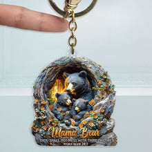 Load image into Gallery viewer, Mama Bear Keychain - Personalized Gifts for Mom and Grandma Keychains PopCulturePrints
