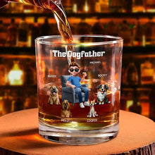 Load image into Gallery viewer, The Dogfather - Custom Whiskey Glass for Dog Lovers, Perfect Gift for Dad &amp; Grandpa Whiskey Glass PopCulturePrints
