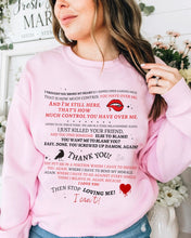 Load image into Gallery viewer, Damon Salvatore Themed Quote Sweatshirt - Fans Collection
