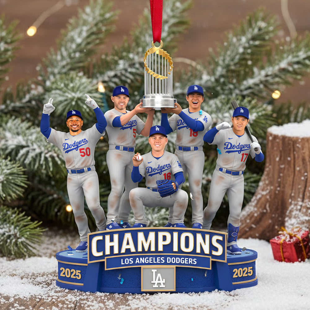 Celebrate Victory with Our Personalized Champions Christmas Ornament - Perfect Gift for Sport Lovers Ornament PopCulturePrints