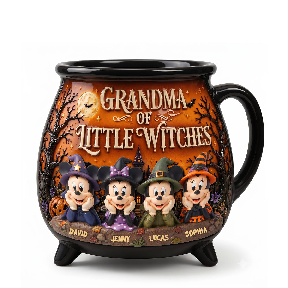 Magic in Every Sip: Personalized Little Witches Cauldron Mug - Perfect Gift for Halloween Enthusiasts