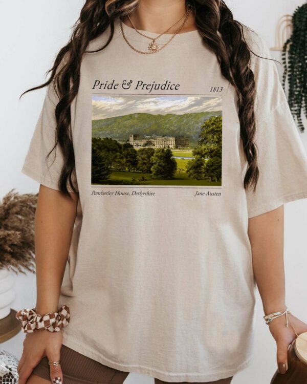 Elegant Pride & Prejudice Pemberley House T-Shirt