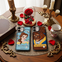 Load image into Gallery viewer, Tale As Old As Time: Personalized Couple Leather Flip Wallet Phone Case Phone Case PopCulturePrints
