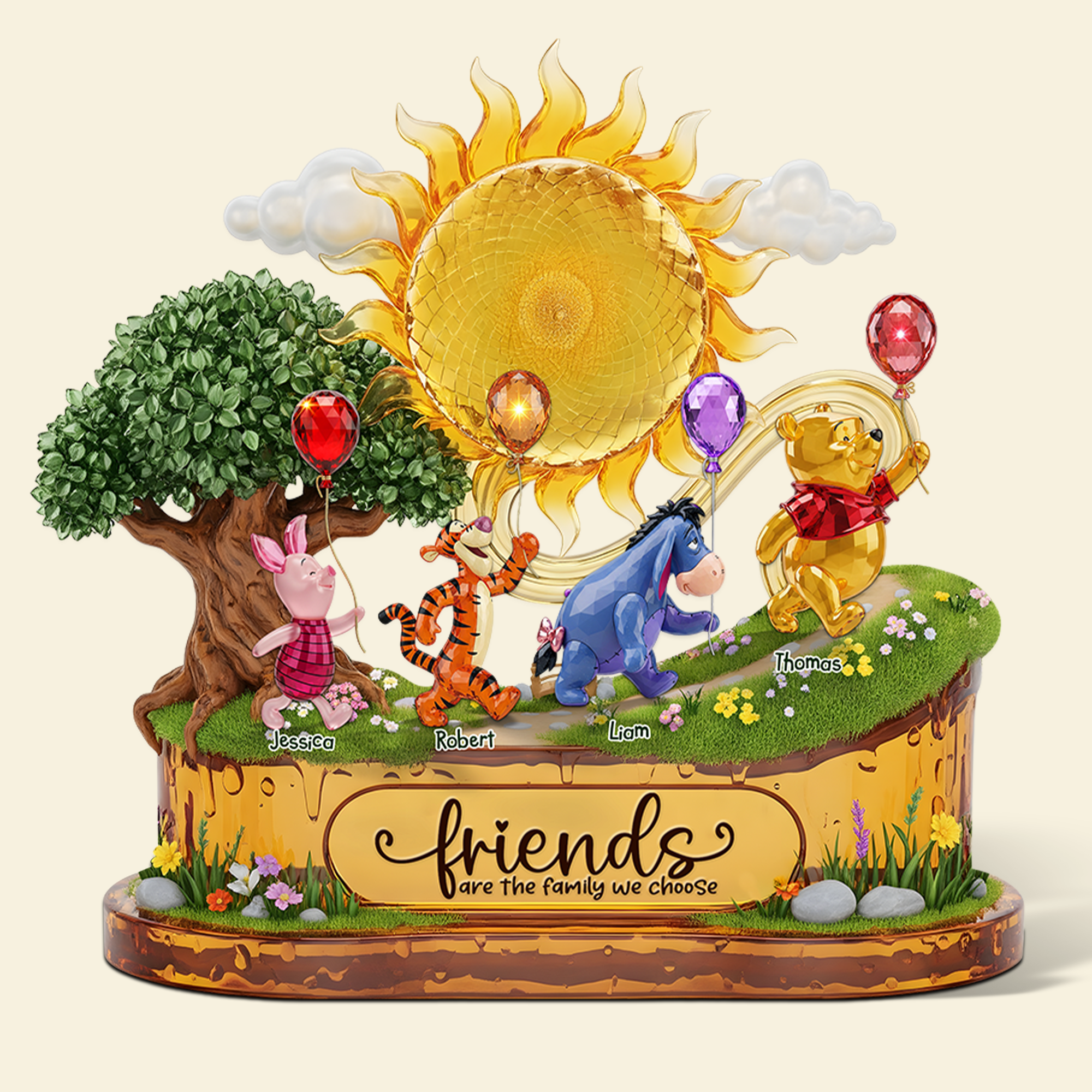 “Friends are the family we choose” - Friends Acrylic Plaque - Personalized Gifts for Best Friends Shaped Plaques PopCulturePrints