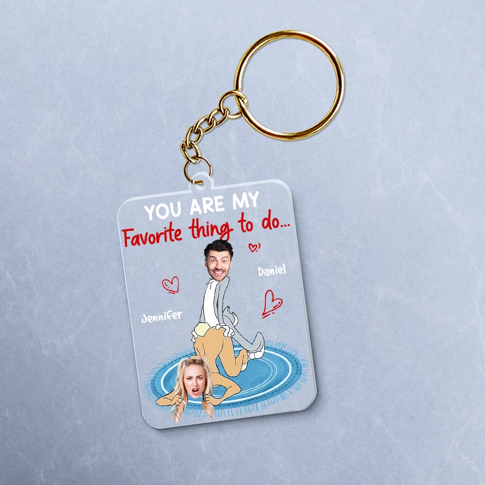 Personalized Couple Keychain - You Are My Favorite Gift Keychains PopCulturePrints