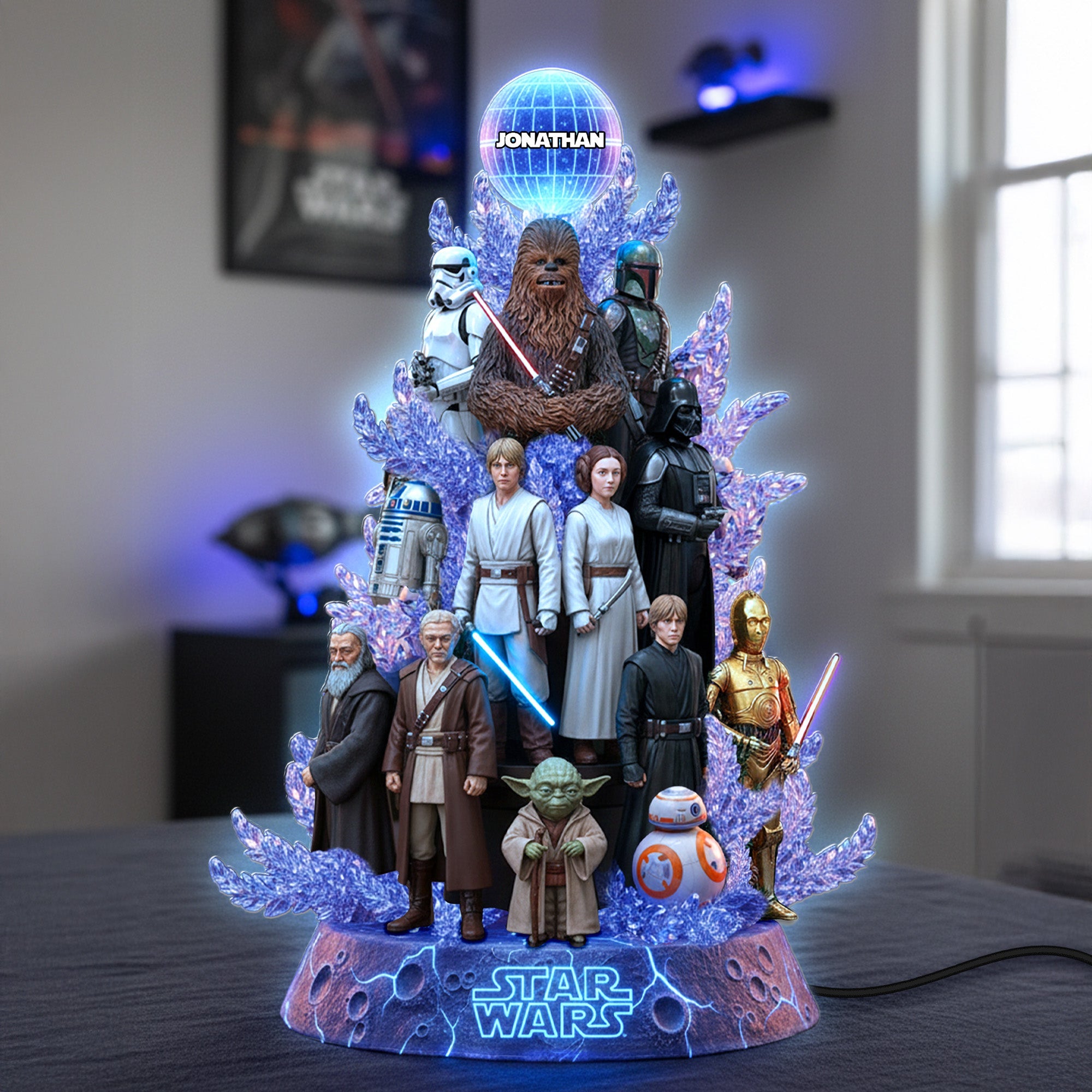 Illuminate the Force: Epic Heroes Acrylic Light Box - Personalized Gifts for Star Wars Fans Light Box PopCulturePrints