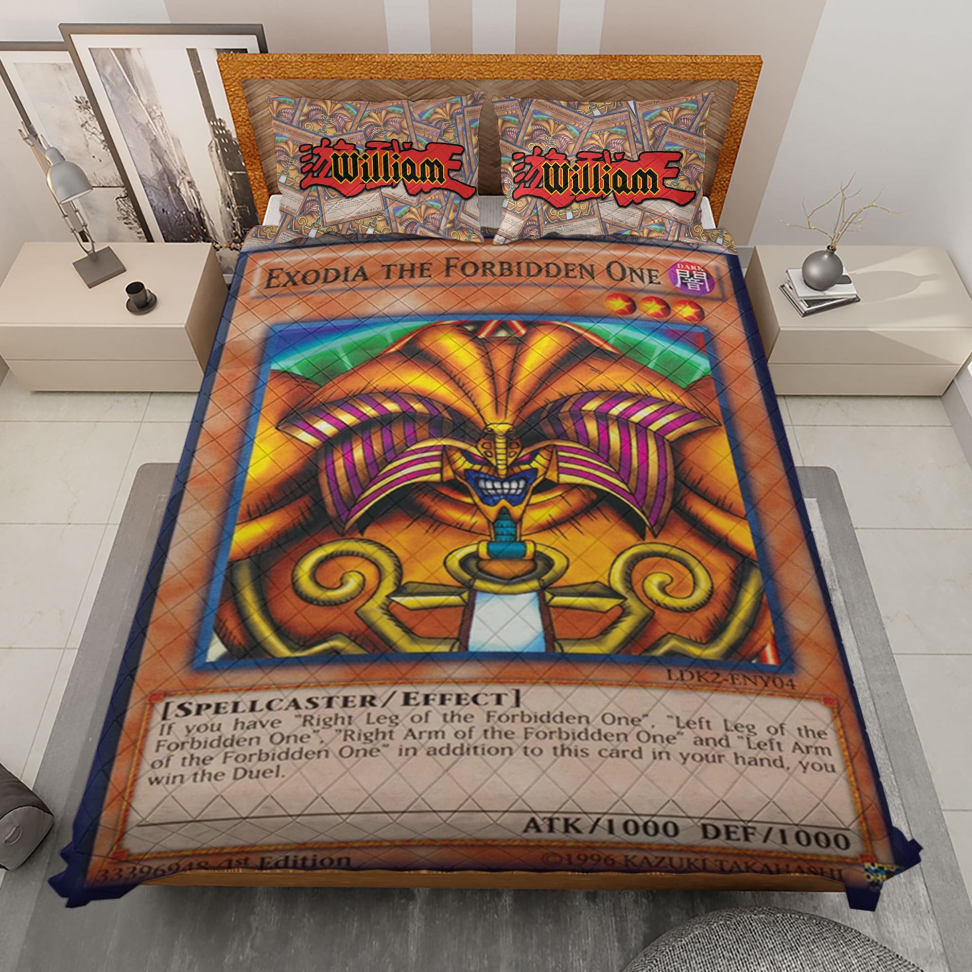 Personalized Blue-Eyes White Dragon Quilt Bed Set Blanket PopCulturePrints