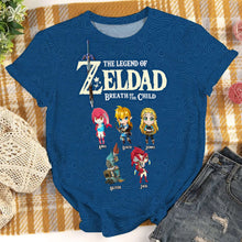 Load image into Gallery viewer, Personalized Zelda-Inspired Dad Shirt - Breath of the Child
