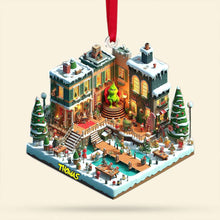 Load image into Gallery viewer, Custom Grinch Christmas Village Ornament
