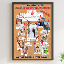 Load image into Gallery viewer, Custom True Crime Partner Evidence Board - Personalized Wall Art for Couples Poster &amp; Canvas PopCulturePrints
