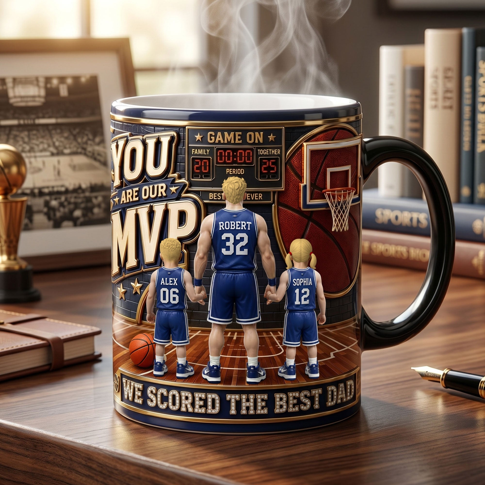 You Are Our MVP - We Scored The Best Dad Magic Mug | Personalized Gift for Sporty Dads Coffee Mug PopCulturePrints
