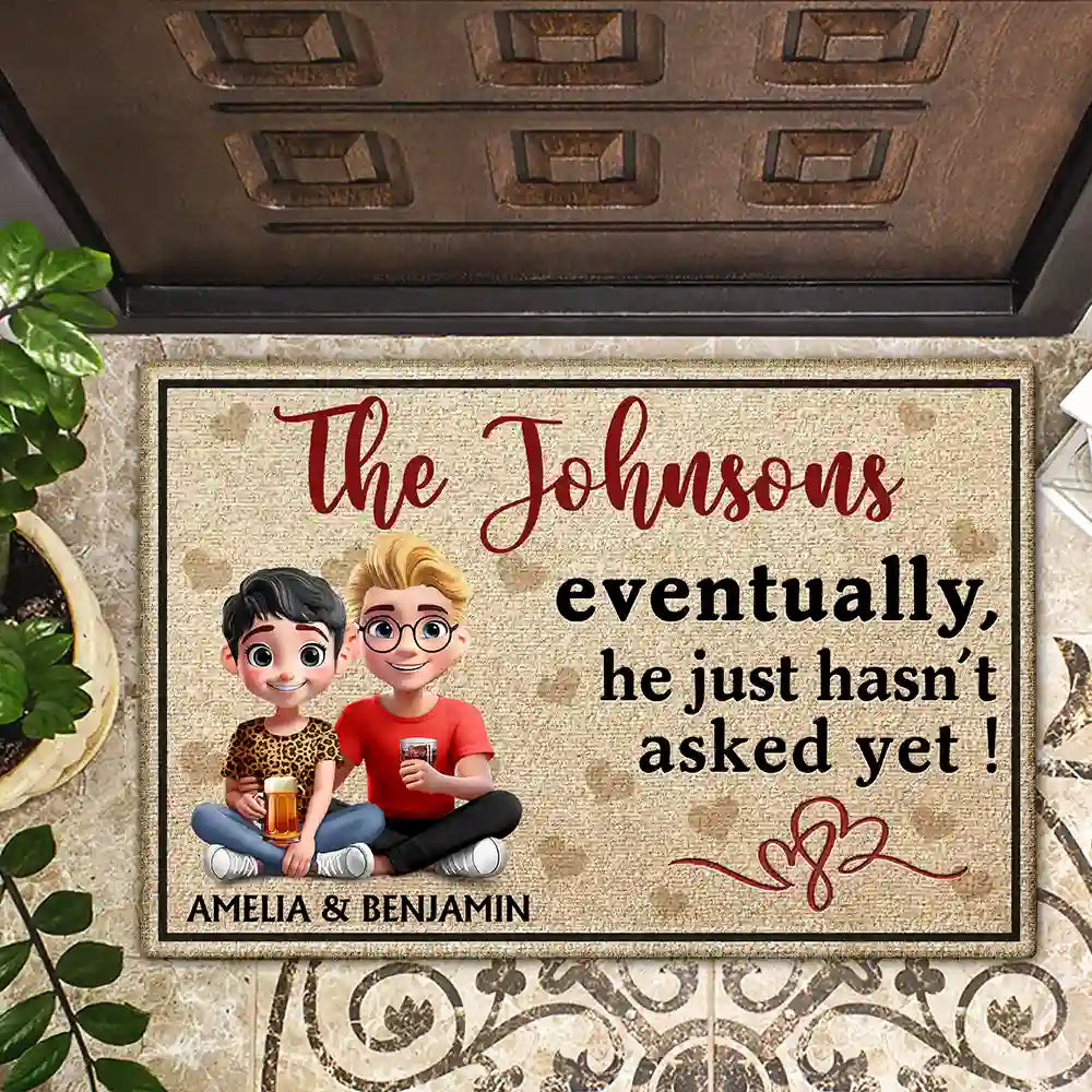 The Smiths - Eventually, He Just Hasn't Asked Yet - Personalized Doormat Doormat PopCulturePrints