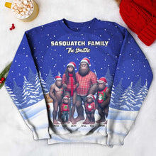 Load image into Gallery viewer, Personalized Sasquatch Family Christmas Hoodie
