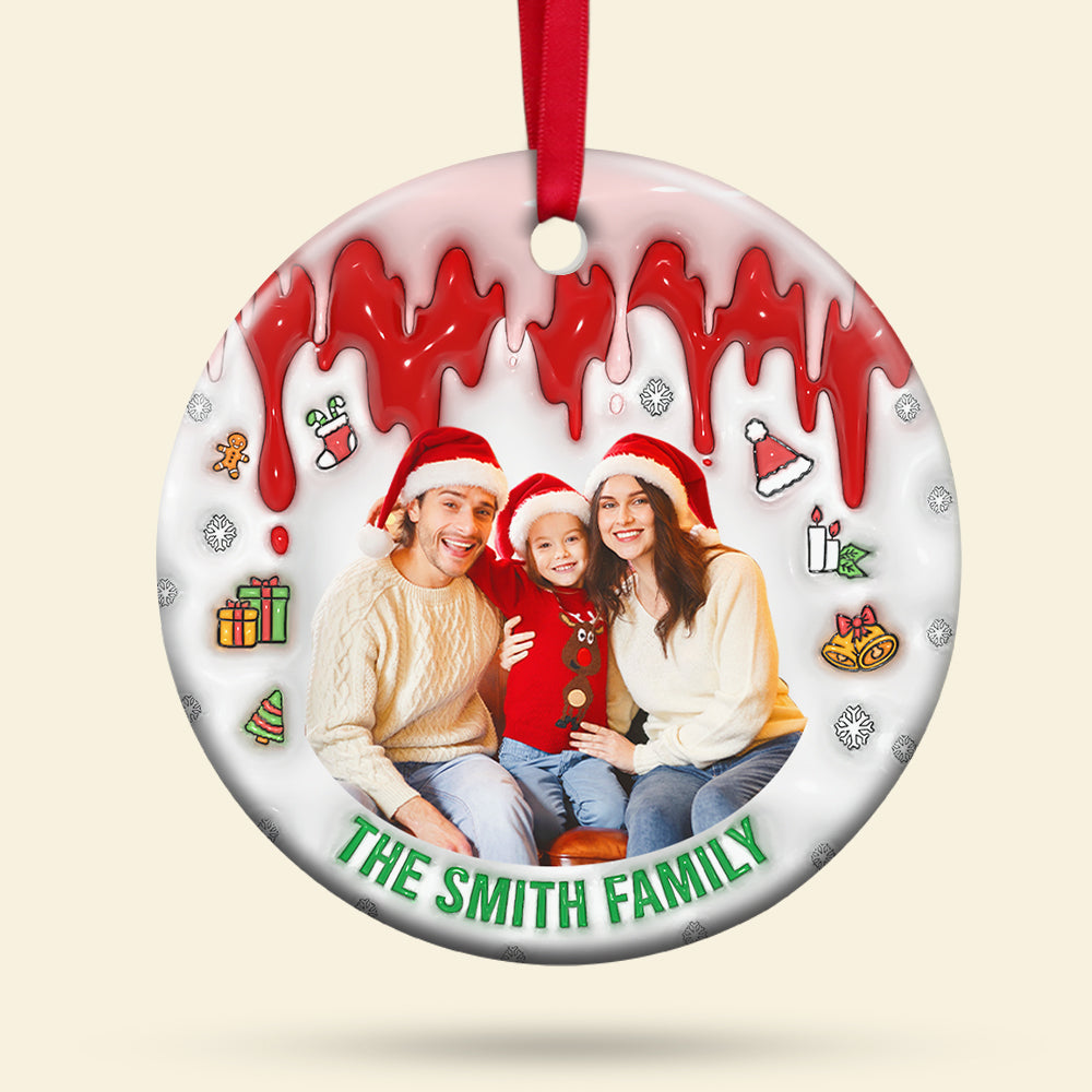 Custom Family Christmas Photo Ornament Ornament PopCulturePrints