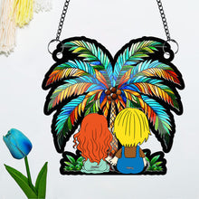 Load image into Gallery viewer, Personalized Couple Suncatcher Ornament - Tropical Theme Suncatcher PopCulturePrints
