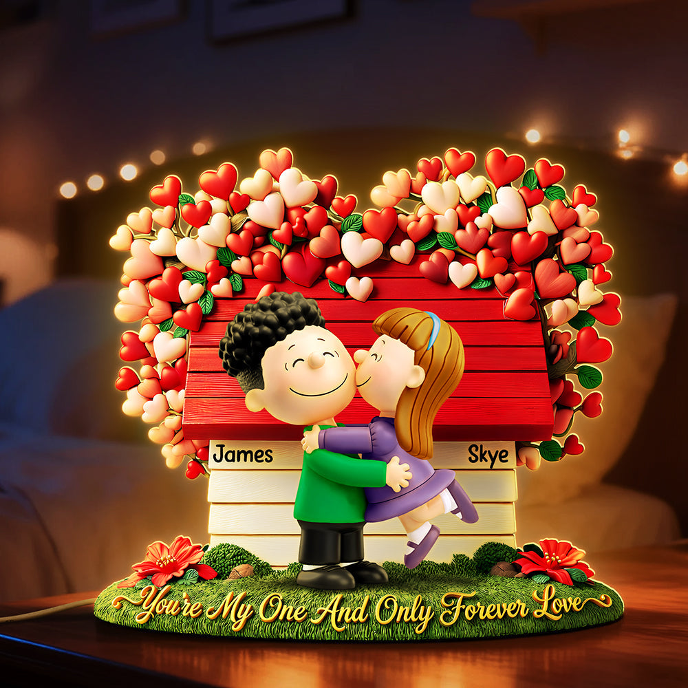 You're My One And Only Forever Love - Personalized Lovely Couple Valentine Acrylic Light Box Light Box PopCulturePrints