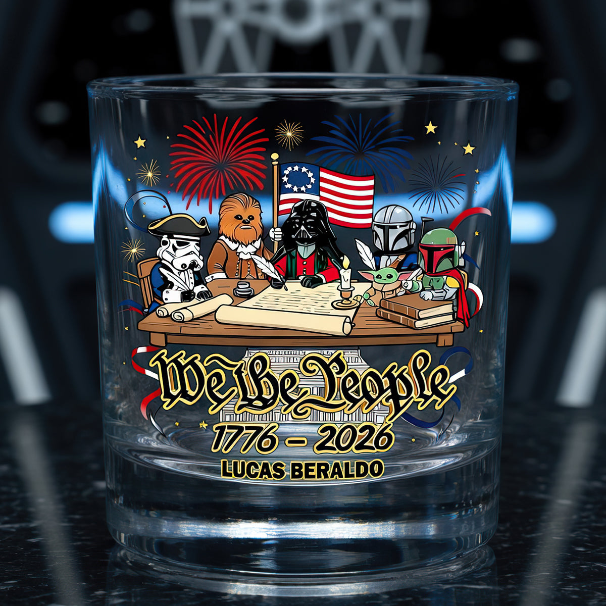 Celebrate Freedom: Personalized Drinking Glass for Patriots