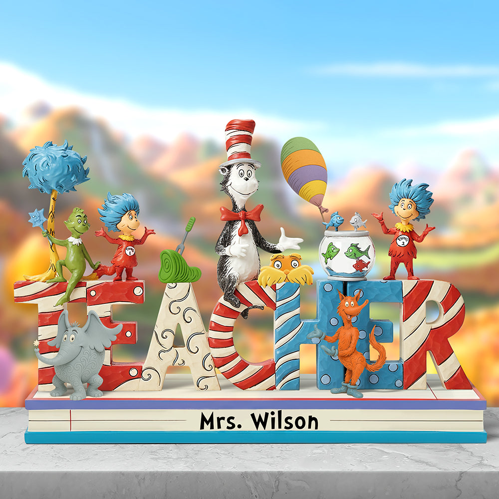 "Bring a Smile to Your Favorite Teacher!" - Cute & Playful Characters Acrylic Plaque - Personalized Gift for Teachers, Educators, and Mentors Shaped Plaques PopCulturePrints