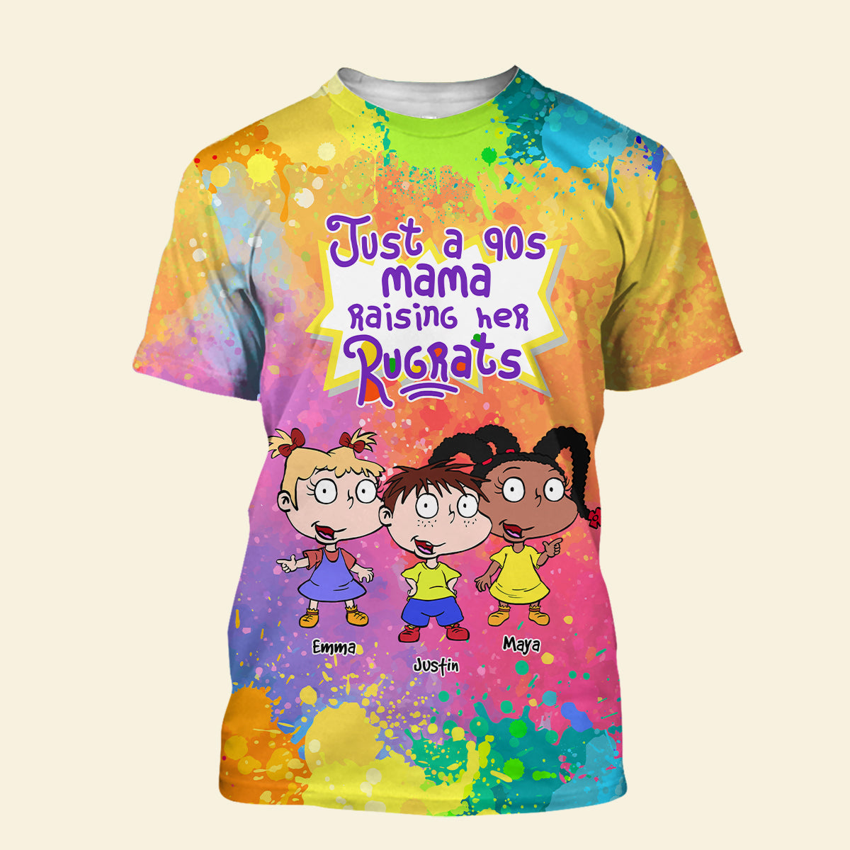 90s Mom Rugrats Personalized T-Shirt for Mother's Day AOP Products PopCulturePrints