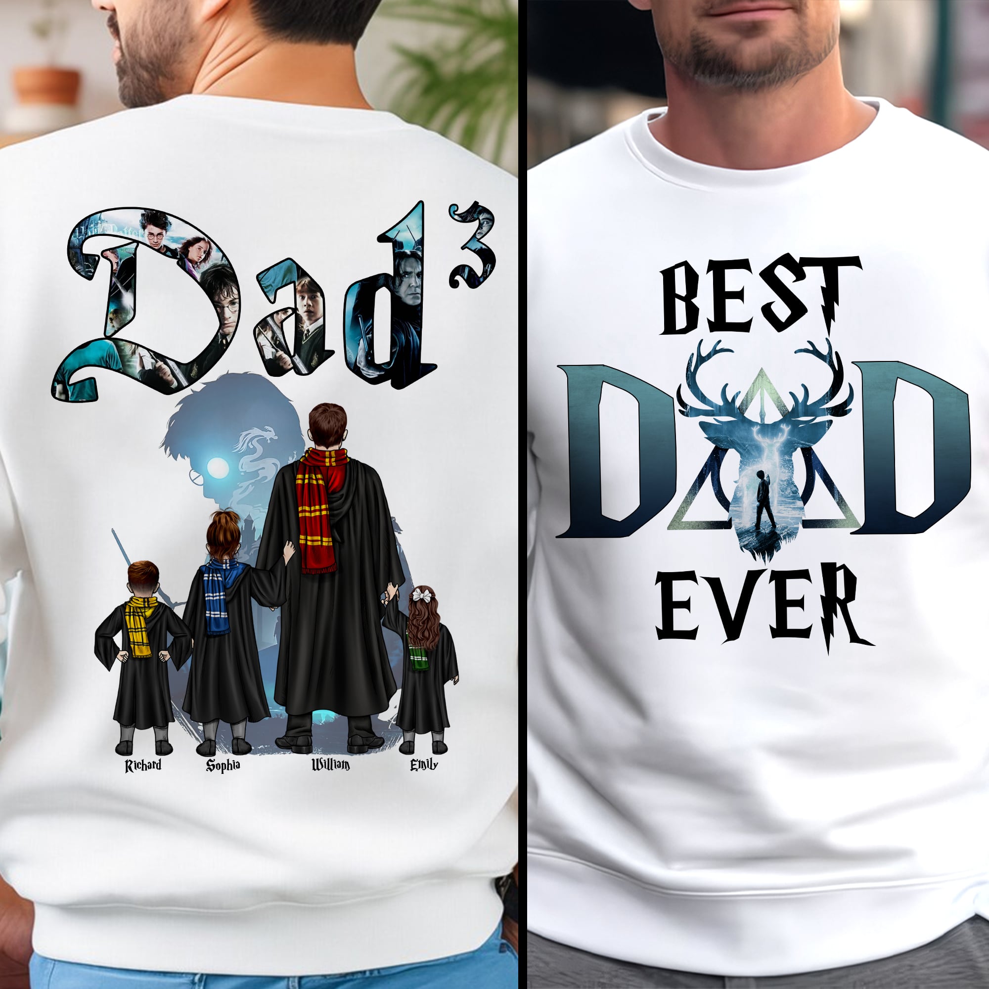 Personalized Best Dad Ever T-Shirt – Harry Potter Themed