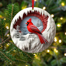 Load image into Gallery viewer, Personalized Cardinal Memorial Ornament for Family Ornament PopCulturePrints
