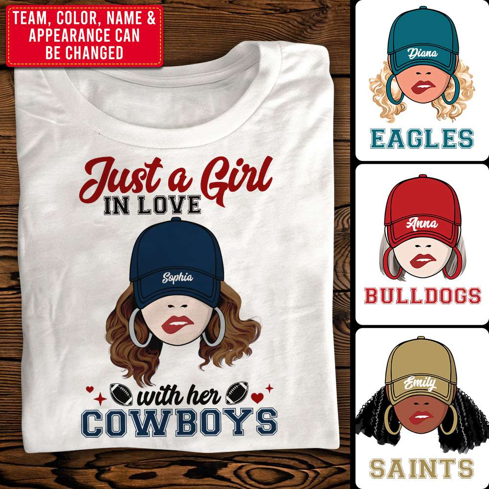 Custom Football Lover's Girl Shirt