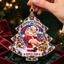 Load image into Gallery viewer, Naughty Old Santa Couples Acrylic Ornament - Personalized Christmas Gifts For Couples 09tydt091026 Ornament PopCulturePrints
