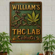 Load image into Gallery viewer, “Elevate Your Space with a Personal Touch” - Botanical Chemistry Lab Metal Sign - Custom Gifts for Weed Lovers Metal Signs PopCulturePrints
