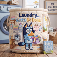 Load image into Gallery viewer, Laundry...Gotta Be Done! - Personalized Quilted Laundry Basket
