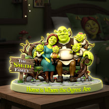 Load image into Gallery viewer, Home is Where the Ogres Are - Swamp Creature Family Light Box Light Box PopCulturePrints
