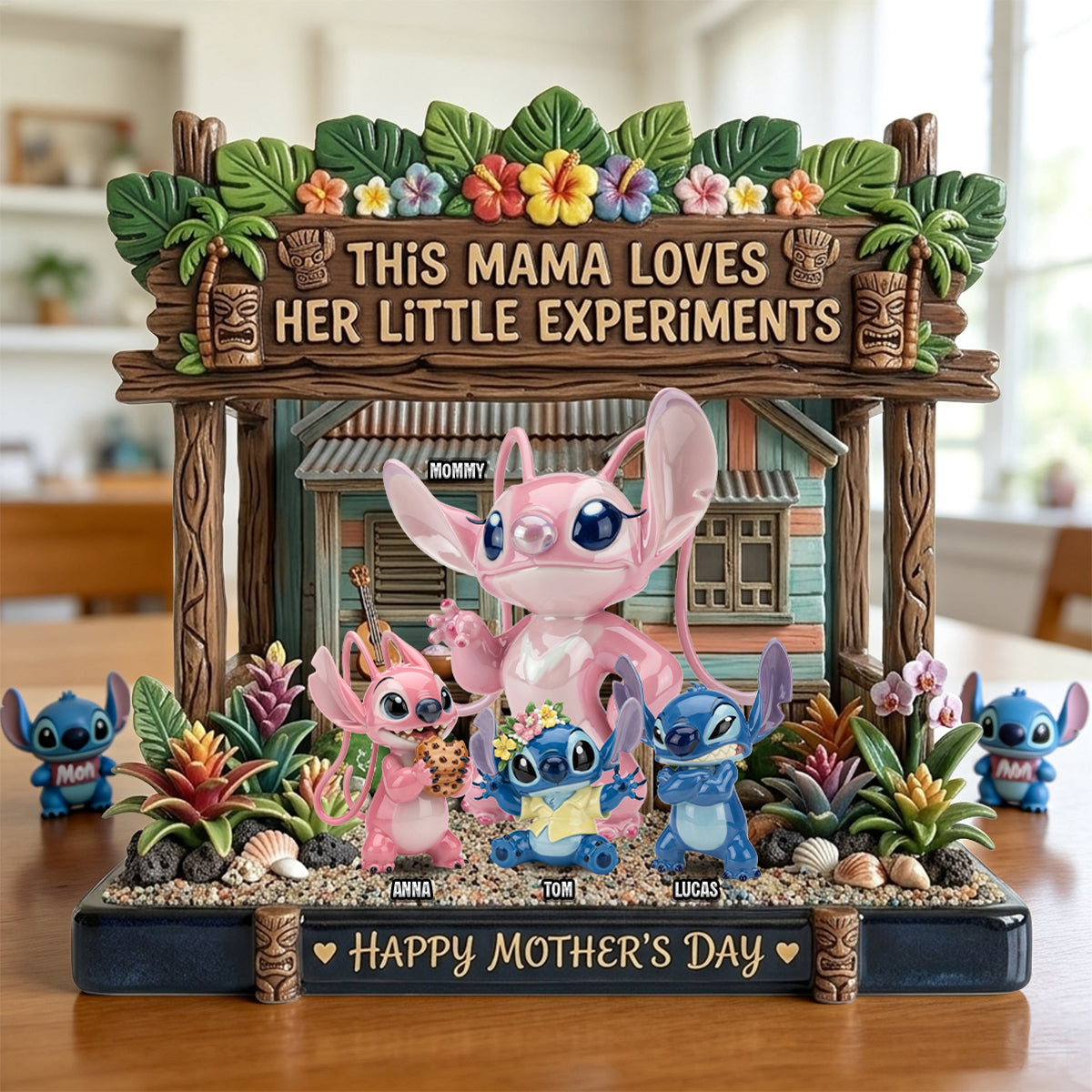 This Mama Loves Her Little Experiments - Personalized Acrylic Plaque for Mom, Grandma, and More Shaped Plaques PopCulturePrints
