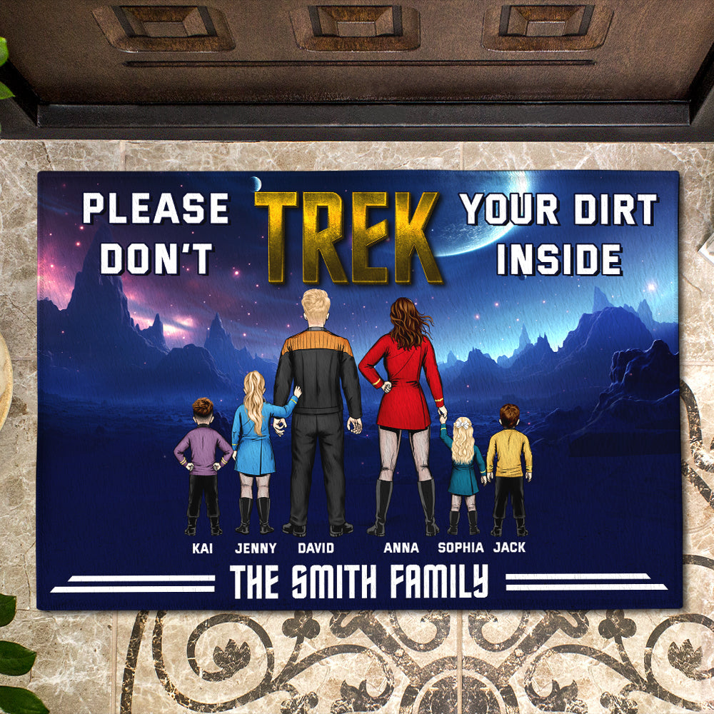 Personalized 'Trek' Sci-Fi Family Door Mat - Custom Gift Doormat PopCulturePrints