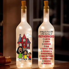 Load image into Gallery viewer, 10 Ways to Find Joy in the Journey of Motherhood - Personalized Bottle Lamp Gift for Mom and Grandma Bottle Lamp PopCulturePrints
