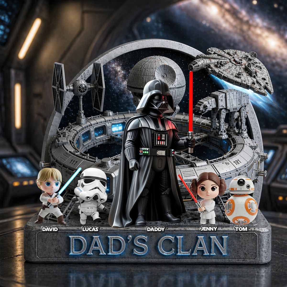 “Conquer With Dad” - Personalized Acrylic Plaque for Dads | Unique Gift for Dads and Grandpas Shaped Plaques PopCulturePrints