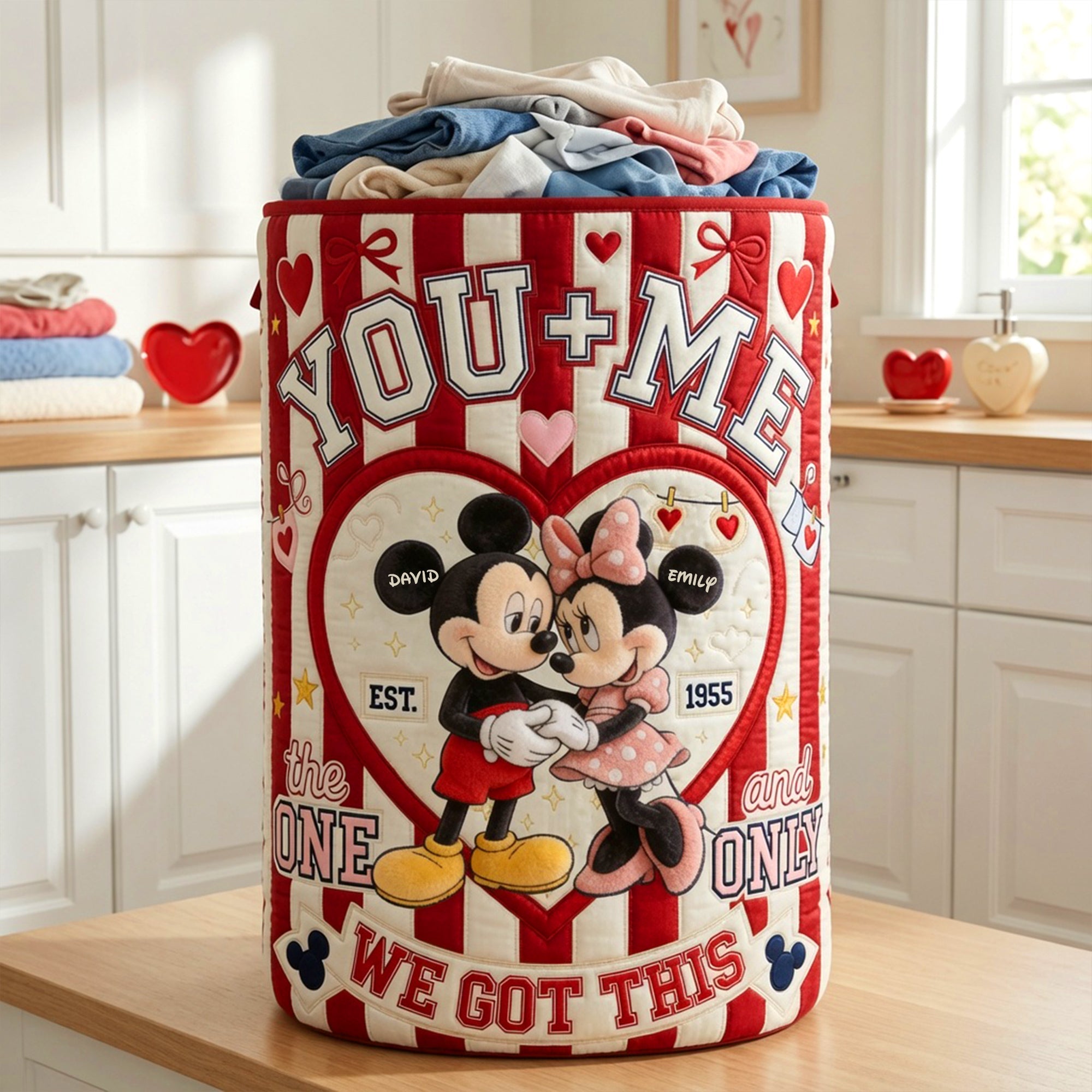 You + Me - Personalized Laundry Basket for Couples
