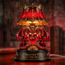 Load image into Gallery viewer, Together We Rule the Realm - Dragon Couple Acrylic Light Box - Personalized Gift for Couples Light Box PopCulturePrints
