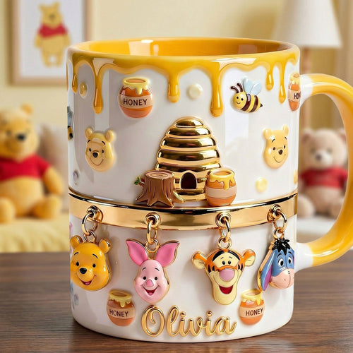 “Sipping Imagination” - Childhood Bear And Friends Coffee Accent Mug - Personalized Gift for Kids Coffee Mug PopCulturePrints