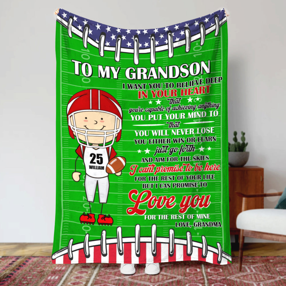 Custom American Football Blanket - Perfect Gift for Kids & Football Fans