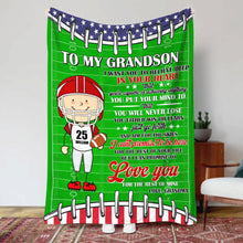 Load image into Gallery viewer, Custom American Football Blanket - Perfect Gift for Kids &amp; Football Fans
