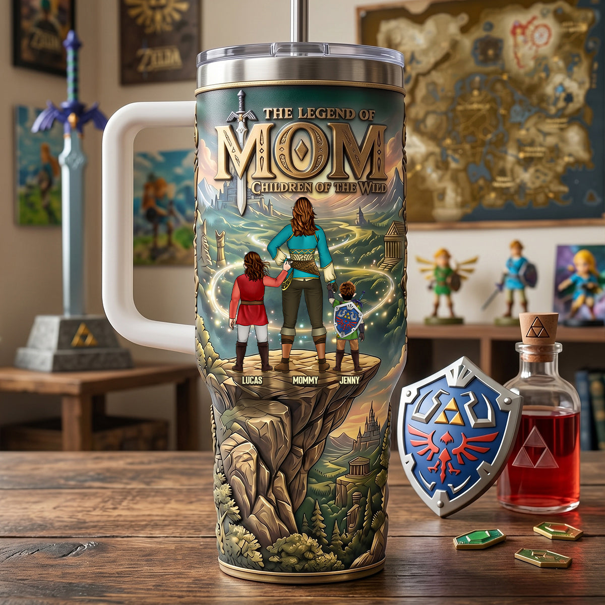 “The Legend of Mom” - Personalized Tumbler for Mom, Grandma, and More! Tumbler Cup PopCulturePrints