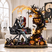 Load image into Gallery viewer, “Embrace the Spooky Season with Love” - Personalized Spooky Swing Couple Acrylic Light Box - Perfect Halloween Gift for Couples
