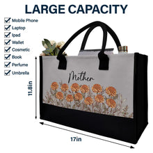 Load image into Gallery viewer, Grandma&#39;s Love Blooms – Personalized Canvas Tote Bag for Special Moments Canvas Tote Bag PopCulturePrints
