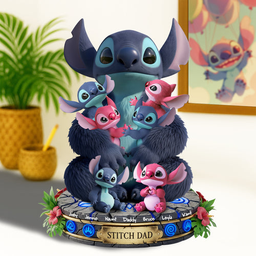 “For the Best Dad in the Universe” - Dad Of Little Aliens Acrylic Plaque - Personalized Gift For Dad Shaped Plaques PopCulturePrints
