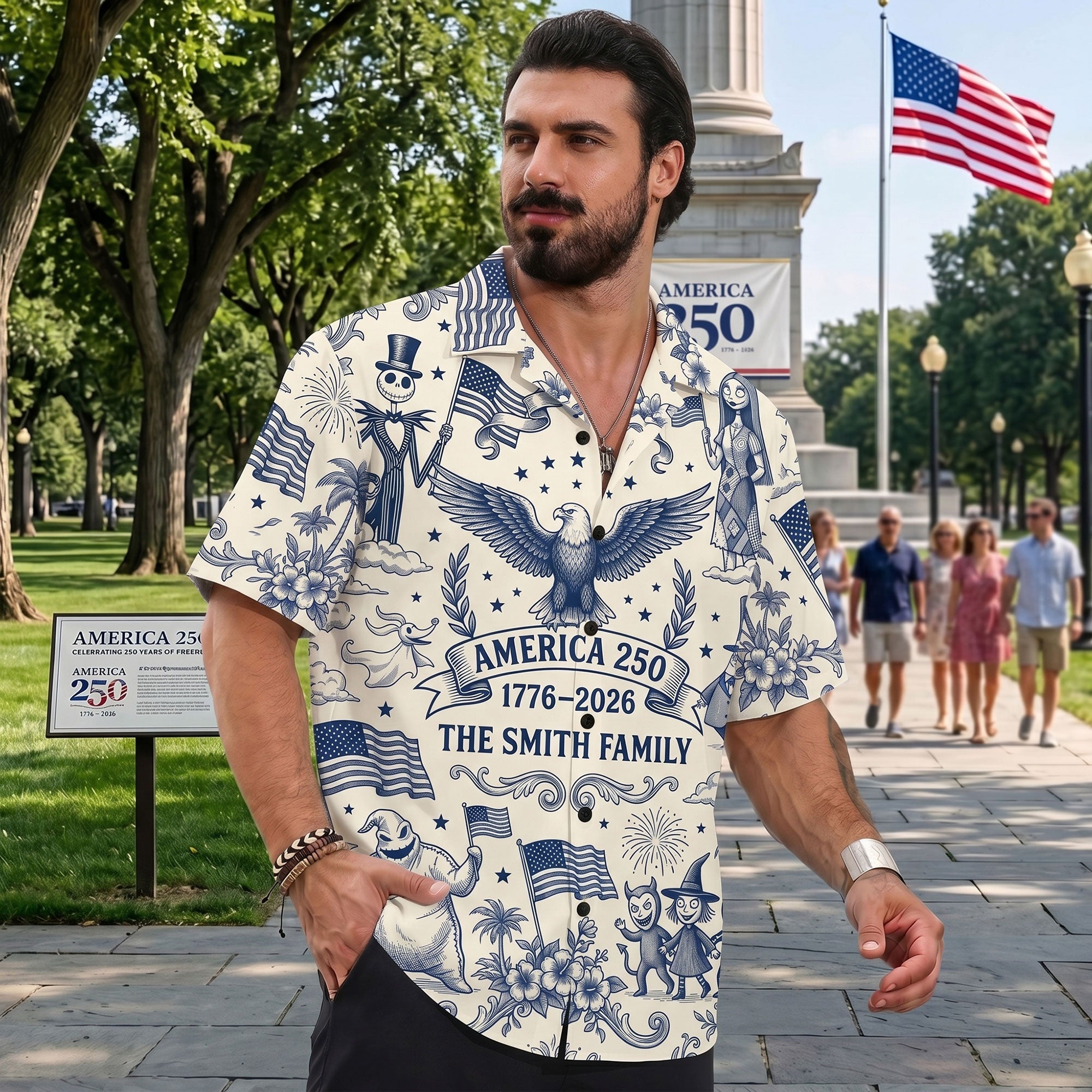Celebrate Freedom with Style - Fun Liberty Celebration Hawaiian Shirt - Personalized Gift for Family Hawaiian Shirts PopCulturePrints