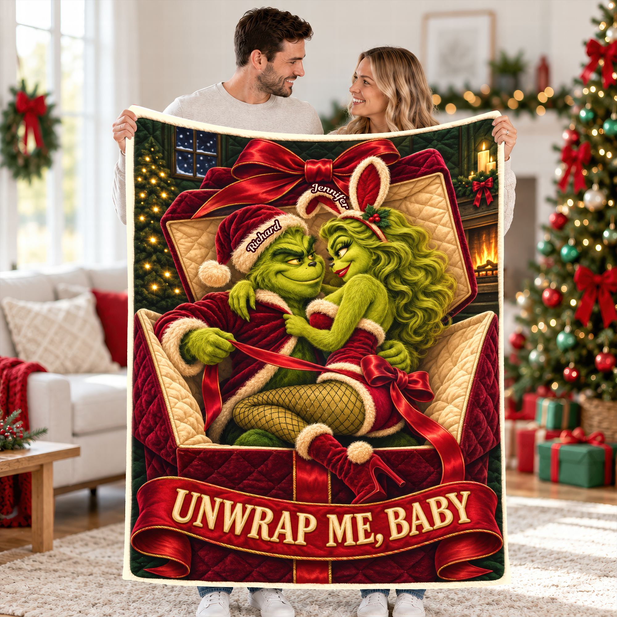 Funny Mischief Couples Blanket - Personalized Christmas Gifts For Couples 06haqn131026 Blanket PopCulturePrints