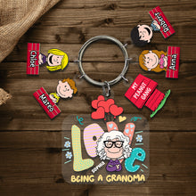 Load image into Gallery viewer, Personalized Cartoon Grandma Keychain - Gift for Grandma
