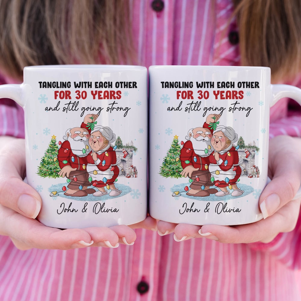 Personalized Christmas Mug for Couples - 30 Years of Love Coffee Mug PopCulturePrints