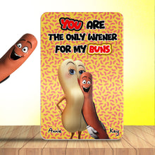 Load image into Gallery viewer, Funny Couples Aluminum Wallet Card - Hot Dog and Bun
