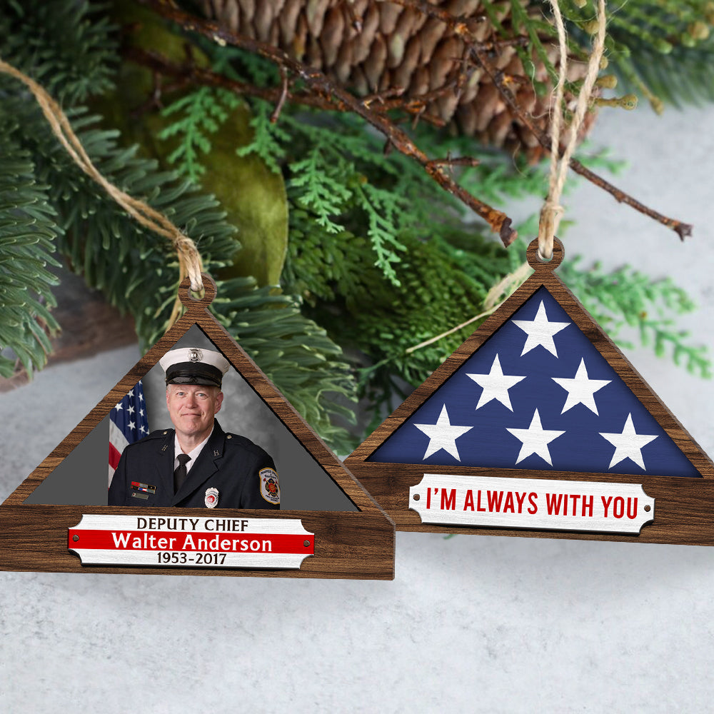 Personalized Firefighter Christmas Memorial Ornament Ornament PopCulturePrints